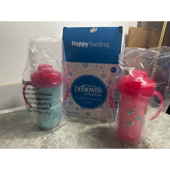 Dr. Brown's Milestones Insulated Sippy Cup with Straw and Handles - Picture 1 of 4